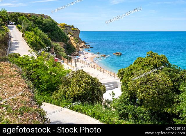 landscape of adriatic sea coast, in abruzzo, italy