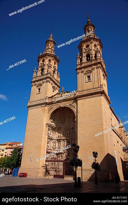 Door of the Co-cathedral of Santa María de la Redonda in Logroño. The Co-cathedral of Santa María de la Redonda is a Roman Catholic church in Logroño, La Rioja
