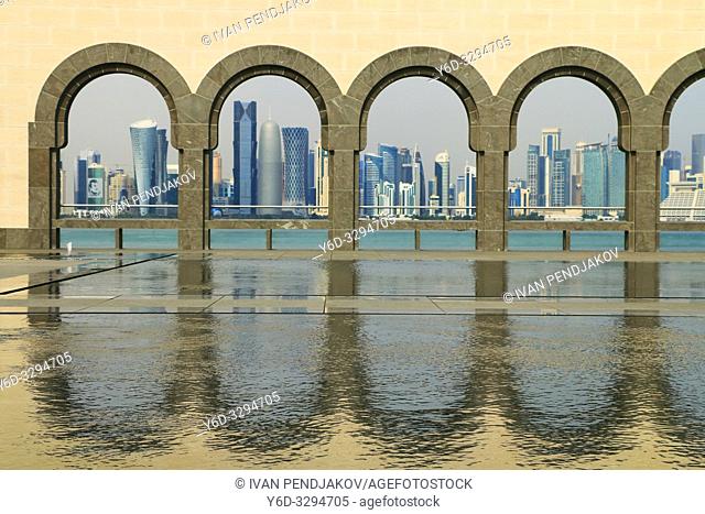 Doha Skyline as Seen from Museum of Islamic Art, Qatar