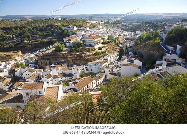 Pueblos Blancos whitewashed buildings Setenil de las Bodegas, Cadiz province, Spain