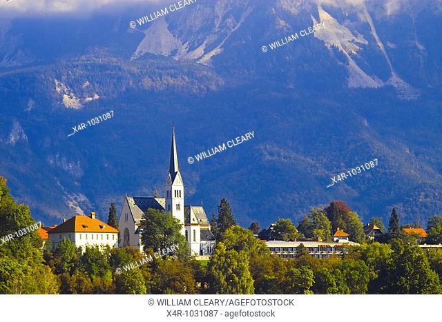 Church on the shores of Lake Bled, Slovenia