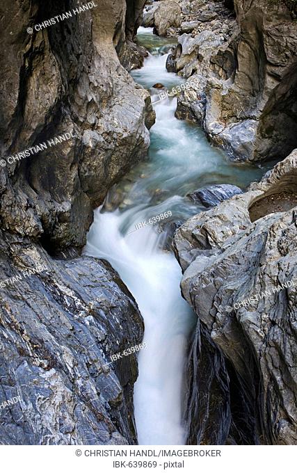 Grossarlerarche Stream flowing through the Liechtensteinklamm (Liechtenstein Gorge), St. Johann im Pongau, Salzburg, Austria, Europe