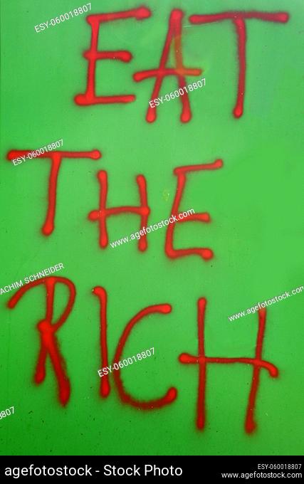 Eat The Rich wall graffitti