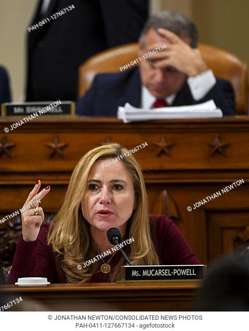 United States Representative Debbie Mucarsel-Powell (Democrat of Florida), makes remarks during a US House Judiciary Committee markup of Articles of Impeachment...