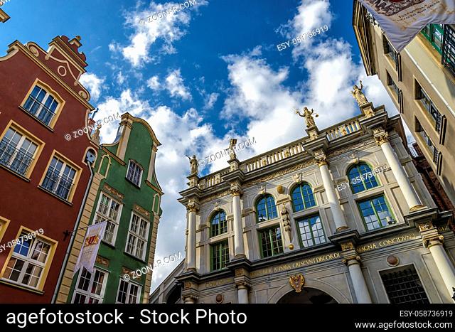 oldtown of Gdansk in Poland at the coast of the Baltic Sea