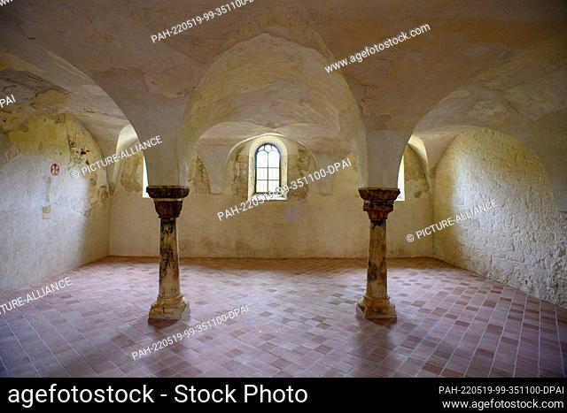 19 May 2022, Saxony-Anhalt, Blankenburg: The chapter house of Michaelstein Monastery. The hall was used by the monks living there as a meeting and consultation...