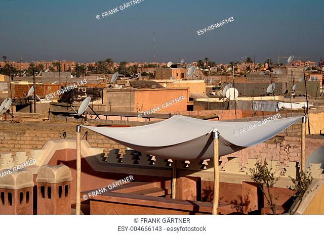 Roofs of Marrakech, Morocco