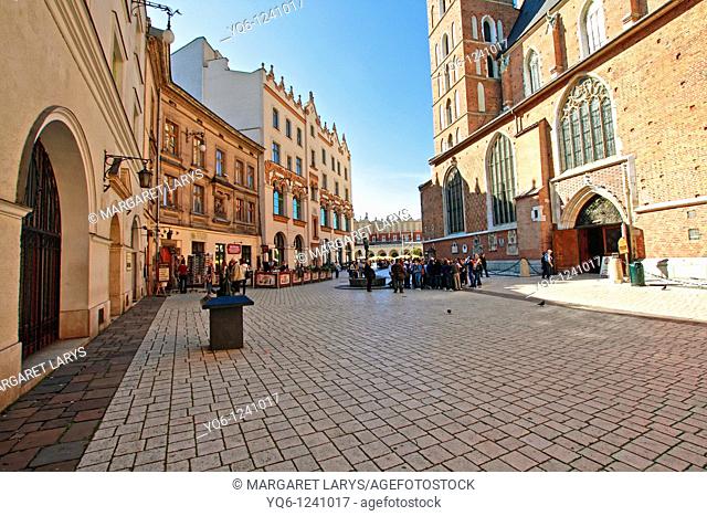 St Mary's Basillica, Mariacki Square, Krakow, Poland