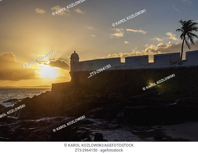 Santa Maria Fort at sunset, Salvador, State of Bahia, Brazil
