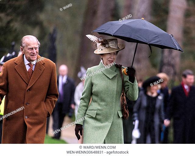 The Royal family attend teh church of St Mary Magdalene on the Sandringham Estate in Norfolk on Christmas Day 2015 Featuring: Princess Anne