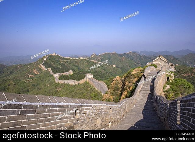 China, Hebei Province, the Great Wall of China between Jinshanling and Simatai built in 1570 during the Ming Dynasty, classified as World Heritage by UNESCO
