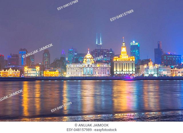 The Bund or Waitan is a waterfront area in central Shanghai.The Bund usually refers to the buildings and wharves on the section of the road