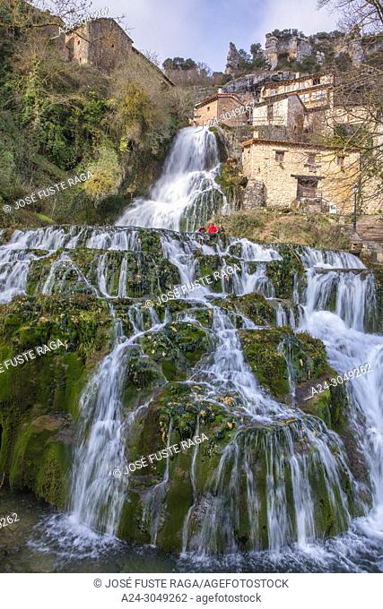 Spain , Burgos Province, Orbaneja del Castillo City, waterfall