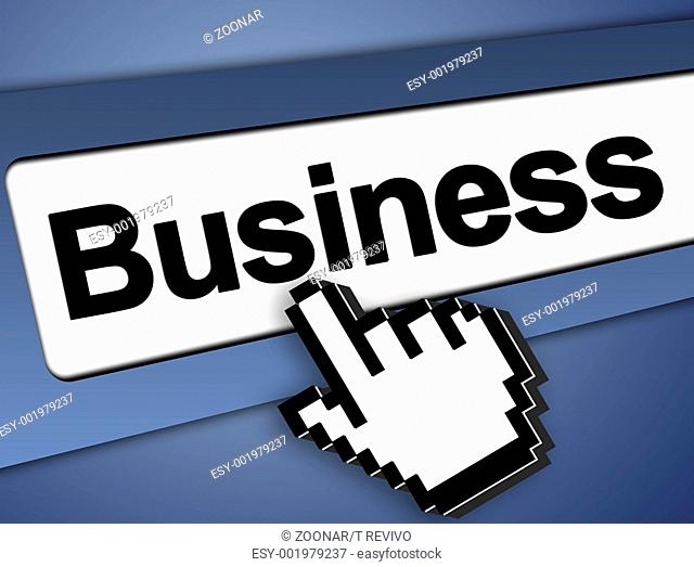 business Graphic bar with mouse pointer