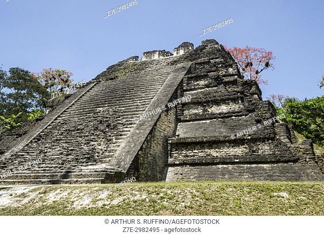 Talud Tablero Pyramid, Mundo Perdido (Lost World), Tikal, Guatemala, Central America