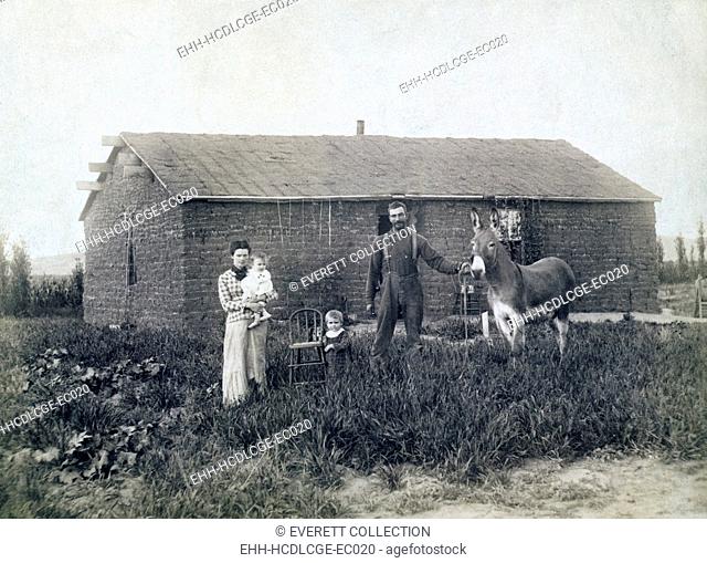 J.D. Semler family, near Woods Park, Custer County, Nebraska. 1886