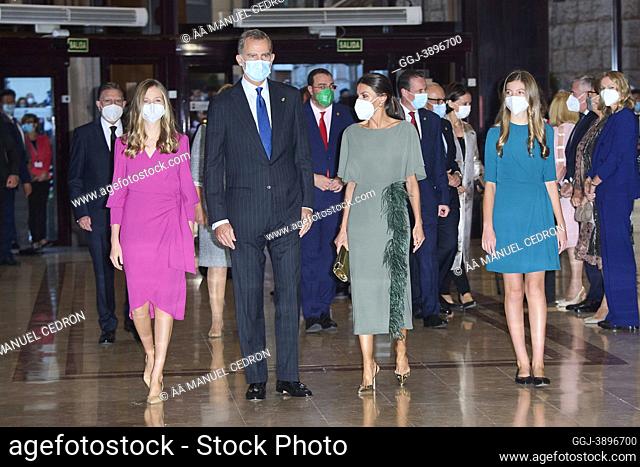 King Felipe VI of Spain, Queen Letizia of Spain, Crown Princess Leonor, Princess Sofia attends '29th Musical Week' closing concert at Principe Felipe Auditorium...