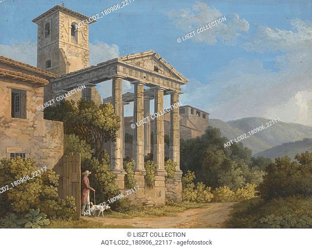 The Temple of Hercules in Cori near Velletri; Jakob Philipp Hackert (German, 1737 - 1807); Italy; 1783; Gouache; 34.8 x 47 cm (13 11, 16 x 18 1, 2 in