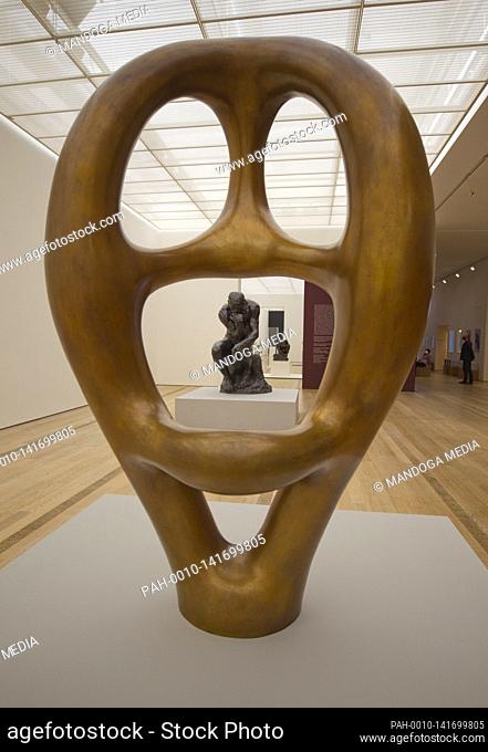 Riehen - Basel, Switzerland - April 14, 2021: Fondation Beyeler, Exhibition Rodin/Arp from Auguste Rodin and Hans Arp. Sculpture, Skulptur, Ptolemäus III