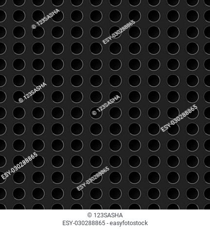 Seamless texture metal surface dotted octagon perforated background, vector, 10eps