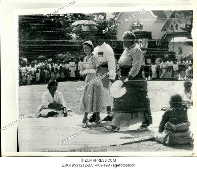 Dec. 12, 1953 - Queen Elizabeth Arrives In Tonga: Queen Elizabeth continuing her Royal Tour arrived in Tonga from Suva, Fiji, it was a day of cheering