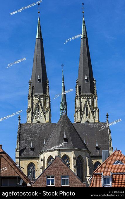 Billerbeck, Germany, Billerbeck, Berkel, Baumberge, Muensterland, Westphalia, North Rhine-Westphalia, NRW, provost church Saint Ludgerus, Ludgeri Cathedral