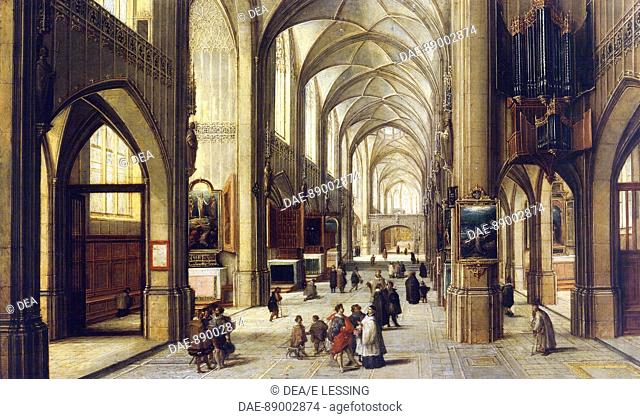 Interior of a gothic church, by Hendrick van Steenwijck the Elder (ca 1550-1603).  Dresda, Gemäldegalerie Alte Meister (Old Masters Gallery, Picture Gallery)
