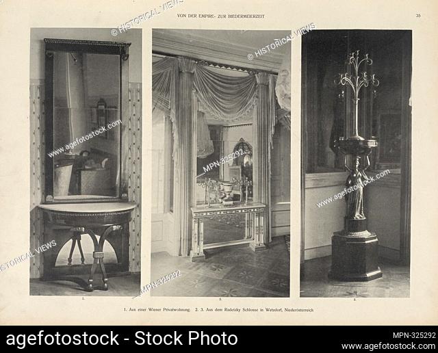 1. From a private apartment in Vienna. 2. 3. From the Radetzky Castle in Wetzdorf, Lower Austria. Additional title: 1. From a Vienese private residence