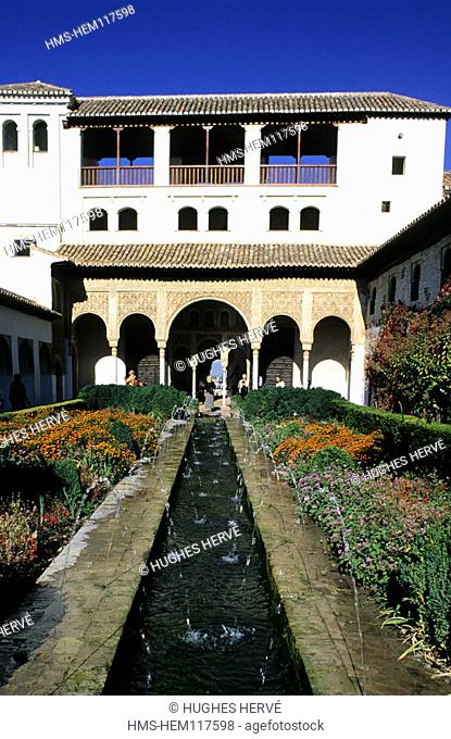 Spain, Andalusia, Granada, the Alhambra, Generalife gardens
