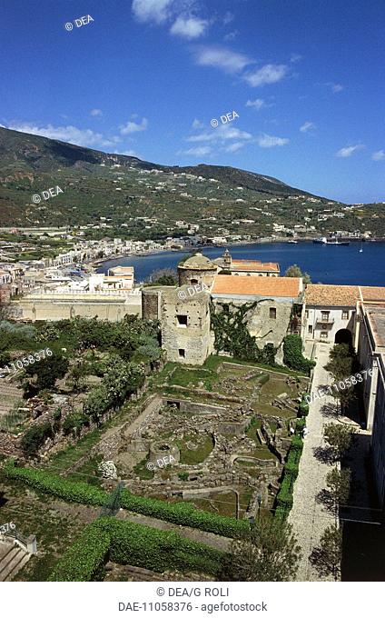 Italy - Sicily Region - Eolie Islands, province of Messina - Lipari Island. Archaeological park: ruins of a Neolithic village