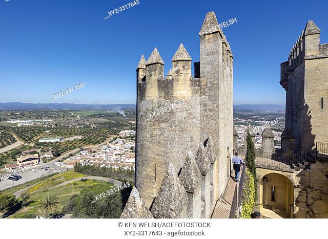 Almodovar del Rio, Cordoba Province, Spain. Almodovar castle. Founded as a Roman fort it developed into its present form during the Moorish era