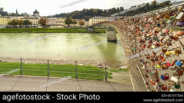 City View, Historic Centre City of Salzburg, Salzach River, Salzburg, UNESCO World Heritage Site, Austria, Europe