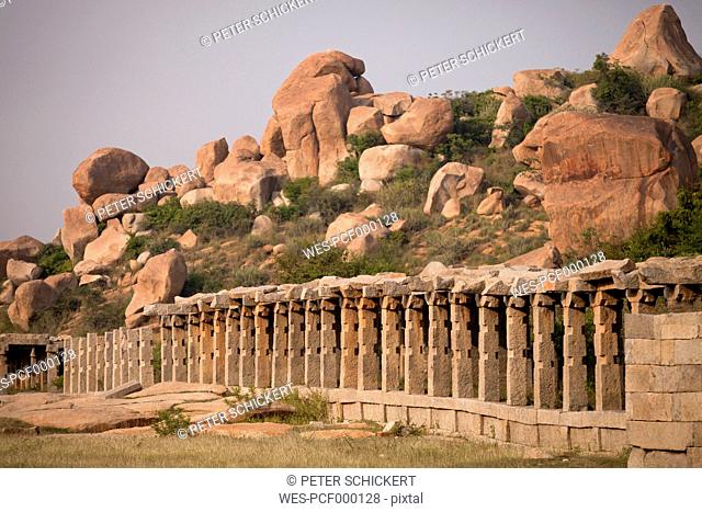 India, Karnataka, Achyuta Rayas Temple in Hampi
