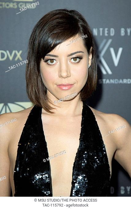 Aubrey Plaza attends Art Directors Guild 20th Annual Excellence in Production Design Awards at The Beverly Hilton hotel on January 31, 2015 in Beverly Hills