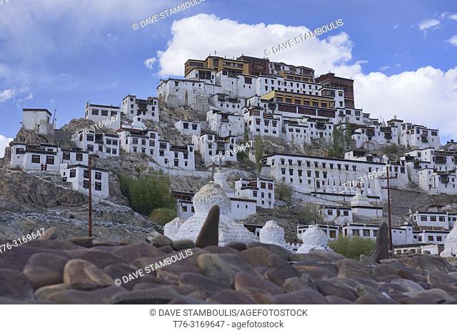 Thiksay Monastery (Thikse) perched on a hillside, Indus Valley, Ladakh, India
