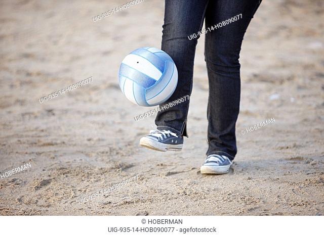 Girl Kicking Soccer Ball