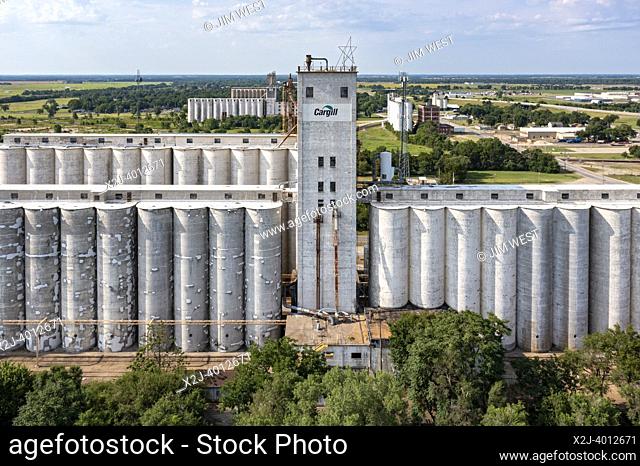 Hutchinson, Kansas - A large Cargill grain elevator, one of many in the city