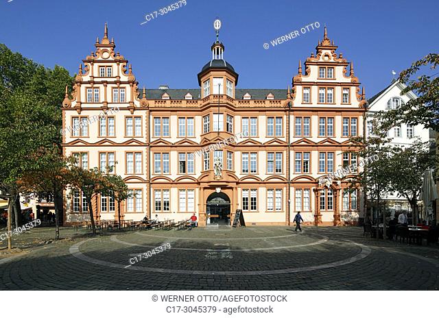 Mainz, D-Mainz, Rhine, Rhine-Main district, Rhineland, Rhineland-Palatinate, Gutenberg Museum in the House Zum Roemischen Kaiser, renaissance, volutes gable
