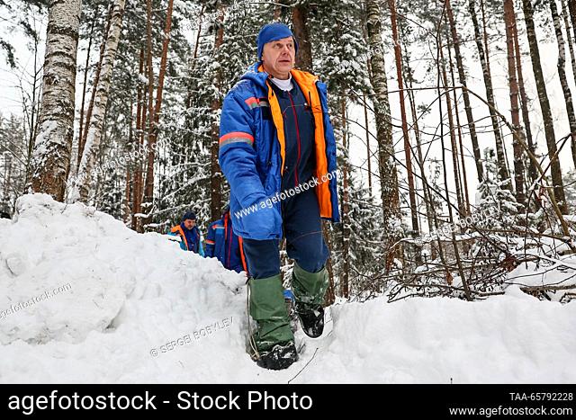 RUSSIA, MOSCOW REGION - DECEMBER 15, 2023: Roscosmos cosmonaut Oleg Novitsky of the main crew of the 21st visiting expedition to the International Space Station...