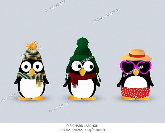 Cute penguin characters