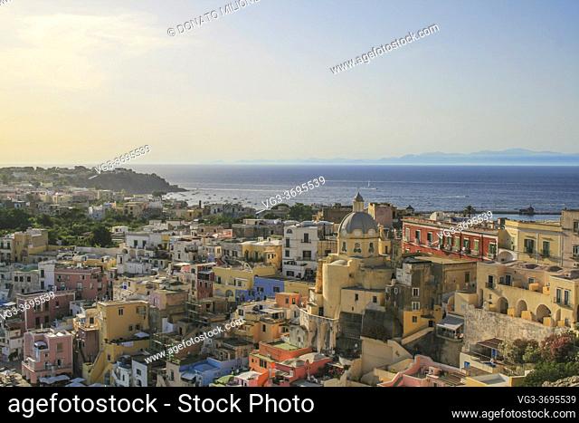 Procida, Province of Naples, Campania, Italy. Isle of Procida, Marina di Corricella. This place was the set of the famous film Il postino (The Postman)
