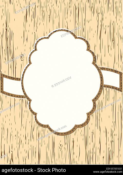 The Wooden card template2. Vector illustration eps8