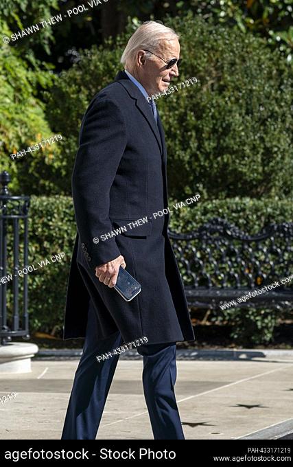 United States President Joe Biden walks to board Marine One on the South Lawn of the White House in Washington, DC, USA, 03 November 2023
