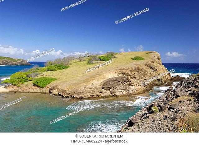 France, Guadeloupe French West Indies, Les Saintes, Terre de Haut, Pompierre bay, the Rocks