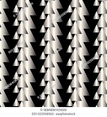 Seamless metallic shiny gray abstract modern pattern created from triangles