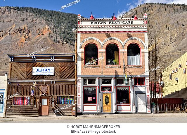Historic buildings, silver mining town of Silverton, Colorado, USA