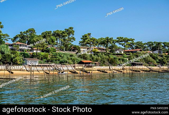 France, Arcachon bay, Cap Ferret, villas in Piquey
