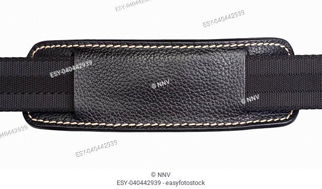 Leather texture colose-up with linear stiches