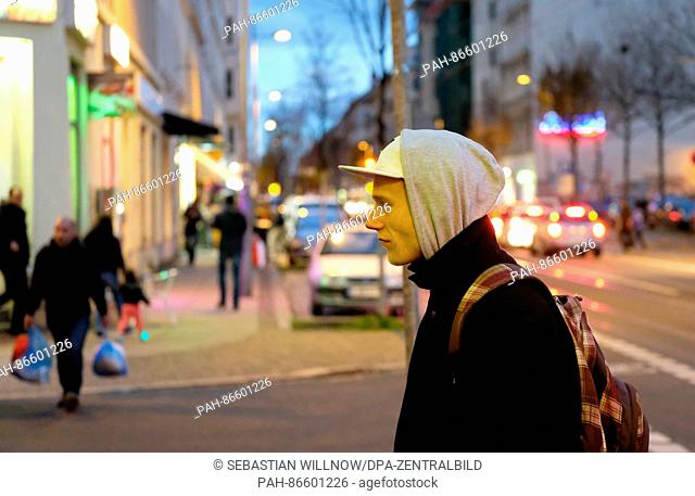 Formerly homeless Sebastian stands on the Eisenbahnstrasse street in Leipzig, Germany, 17 November 2016. Drugs, gangs and crime - the two-kilometer long...