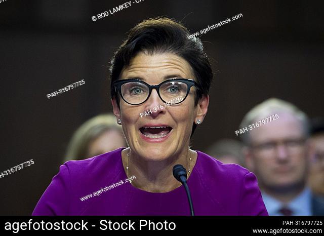 Jane Fraser, CEO, Citigroup, offers her opening statement during a Senate Committee on Banking, Housing, and Urban Affairs oversight hearing to examine the...